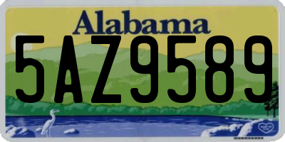 AL license plate 5AZ9589