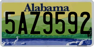 AL license plate 5AZ9592