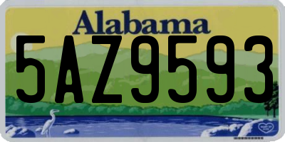 AL license plate 5AZ9593