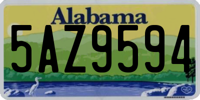 AL license plate 5AZ9594