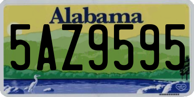 AL license plate 5AZ9595