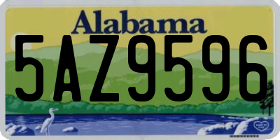 AL license plate 5AZ9596