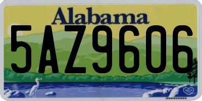 AL license plate 5AZ9606