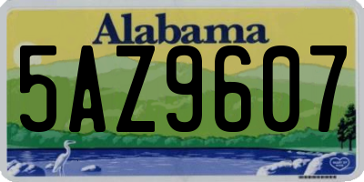 AL license plate 5AZ9607