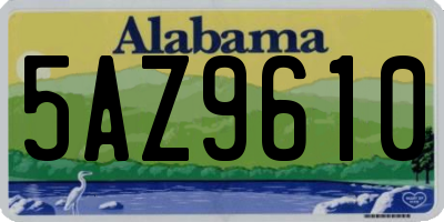 AL license plate 5AZ9610