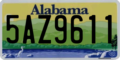 AL license plate 5AZ9611