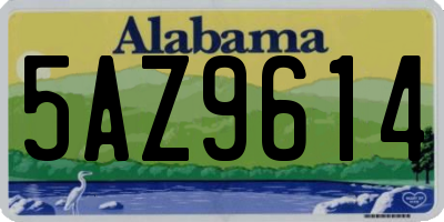 AL license plate 5AZ9614
