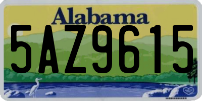 AL license plate 5AZ9615