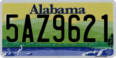 AL license plate 5AZ9621