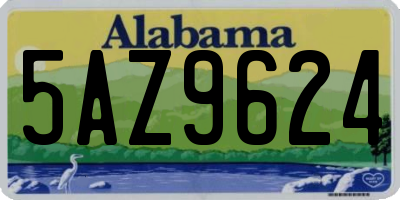 AL license plate 5AZ9624