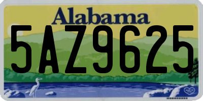 AL license plate 5AZ9625