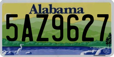 AL license plate 5AZ9627