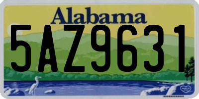 AL license plate 5AZ9631