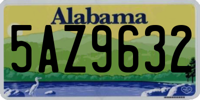 AL license plate 5AZ9632