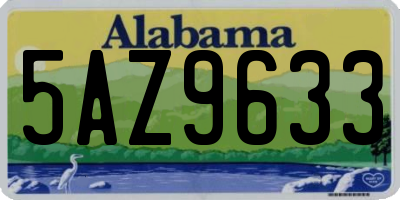 AL license plate 5AZ9633
