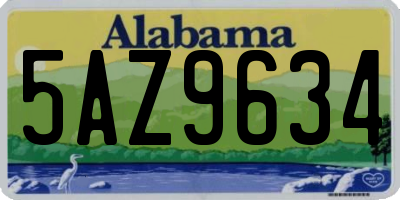 AL license plate 5AZ9634