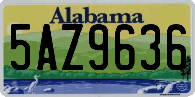 AL license plate 5AZ9636