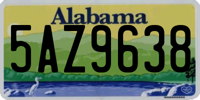 AL license plate 5AZ9638