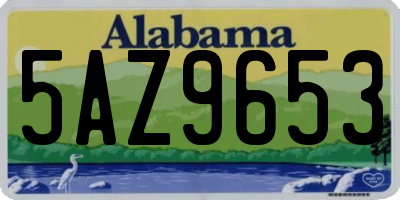 AL license plate 5AZ9653