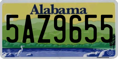 AL license plate 5AZ9655
