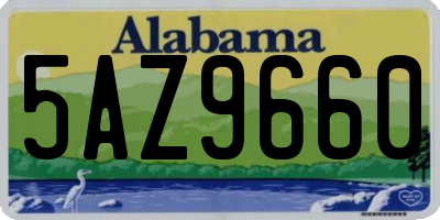 AL license plate 5AZ9660