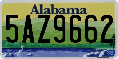 AL license plate 5AZ9662