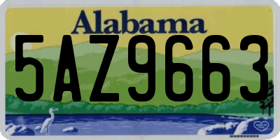 AL license plate 5AZ9663