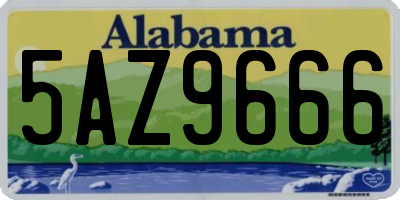 AL license plate 5AZ9666