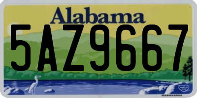 AL license plate 5AZ9667