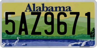 AL license plate 5AZ9671
