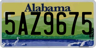 AL license plate 5AZ9675