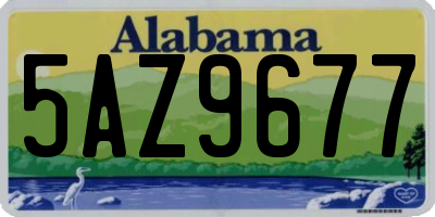 AL license plate 5AZ9677