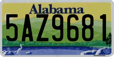 AL license plate 5AZ9681