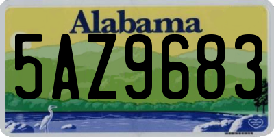 AL license plate 5AZ9683