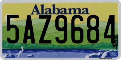 AL license plate 5AZ9684