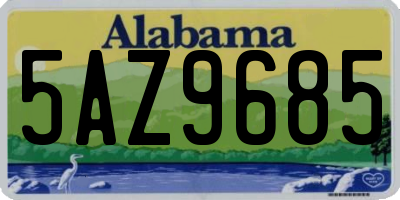 AL license plate 5AZ9685
