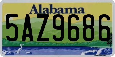 AL license plate 5AZ9686