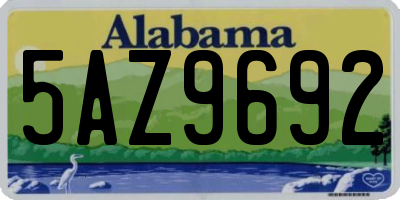 AL license plate 5AZ9692