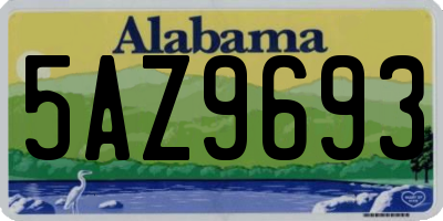 AL license plate 5AZ9693