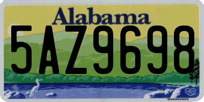 AL license plate 5AZ9698