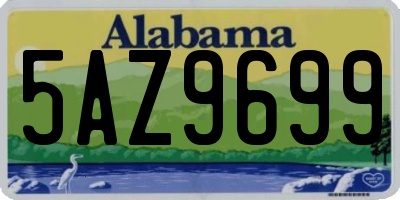 AL license plate 5AZ9699