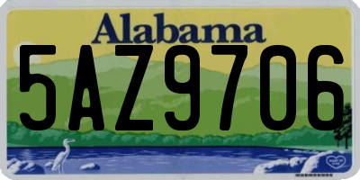 AL license plate 5AZ9706