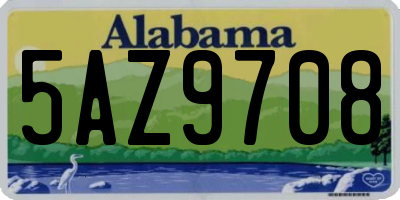 AL license plate 5AZ9708