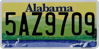 AL license plate 5AZ9709