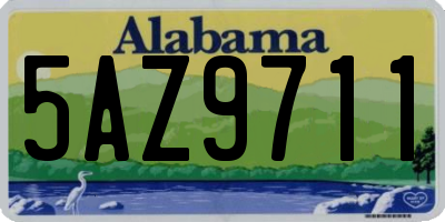 AL license plate 5AZ9711