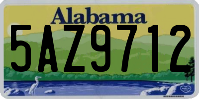 AL license plate 5AZ9712