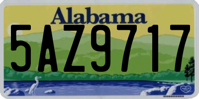AL license plate 5AZ9717