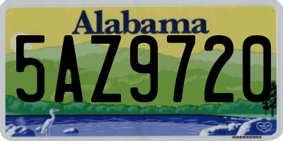 AL license plate 5AZ9720