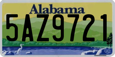 AL license plate 5AZ9721