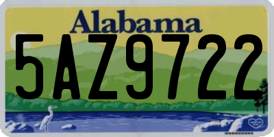 AL license plate 5AZ9722